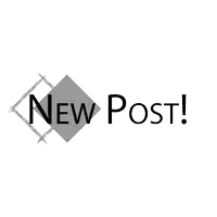 a sign that says " new post " on a white background