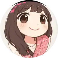 a cartoon drawing of a girl with a pink scarf around her neck that says ' i love you ' on it