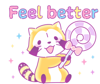 Rascal Feel Better Sticker - Rascal Feel Better Stickers