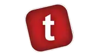 a red square with a white arrow pointing to the left