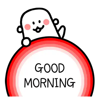 White Good Morning Sticker - White Good Morning Have A Good Day Stickers