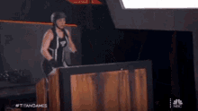 Jump Down Titan Games GIF - Jump Down Titan Games Obstacle Course GIFs