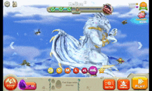 a screenshot of a game called helion with a white dragon