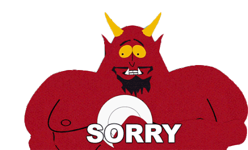 Sorry Satan Sticker - Sorry Satan South Park Stickers