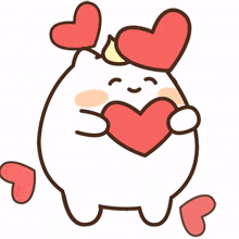 chubby cute cat love heart