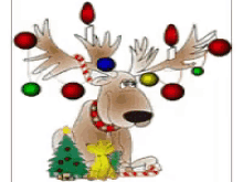 merry christmas seasons greetings reindeer