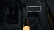 a sphere with bubbles coming out of it is in a dark room