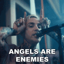 Angels Are Enemies Blackbear GIF - Angels Are Enemies Blackbear At My Worst Song GIFs