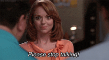 Stop Talking Shut Up GIF - Stop Talking Shut Up Jayma Mays GIFs