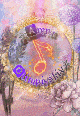 a logo that says arena olympiy sky with flowers