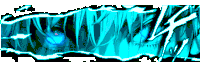 a cartoon character with a blue lightning bolt coming out of his eyes