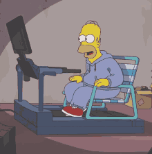 the simpsons homer workout treadmill