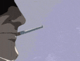 a man is smoking a cigarette in a cartoon style