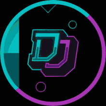 a red and green circle with the letter d in the middle