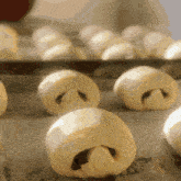 a bunch of rolls are sitting on a baking sheet