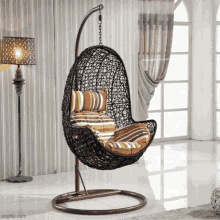 Leather Lounge Chair Outdoor Swing Rattan GIF