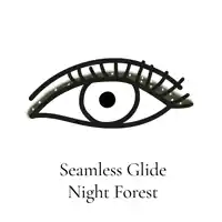 a logo for seamless glide night forest with an eye