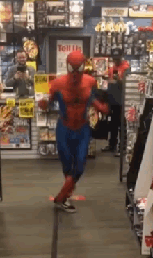 Spiderman Cosplay GIF - Spiderman Cosplay Dance GIFs