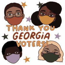 thank you georgia voters thank you georgia georgia voter vote in georgia flip the senate