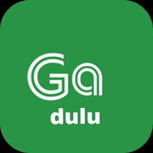 a green background with a white letter g and the word dulu below it