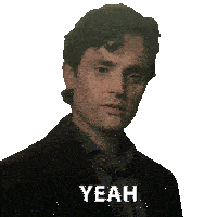 a man in a suit says " i get that " in front of a white background