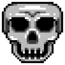 skull laugh pixel art pixelnacho halloween