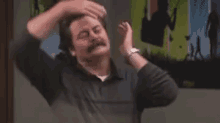 Hair Flip GIF - Parks And Rec Ron Swanson Nick Offerman GIFs