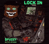a picture of a person with a tiger head and the words lock in on the bottom