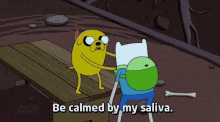 Adventure Time Be Calmed By My Saliva GIF - Adventure Time Be Calmed By My Saliva Finn GIFs