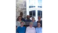 a group of people posing for a picture with the words dis harling is experiencing g-forces