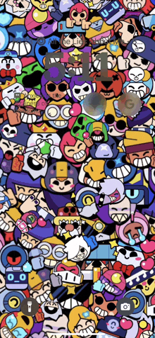 a bunch of brawl stars characters are on a screen