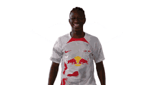 making a face amadou haidara rb leipzig silly face finger glasses