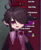 a cartoon character with a bald head is talking on a video game