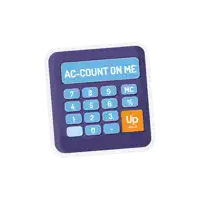 a calculator that says ac-count on me