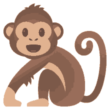 monkey nature joypixels cute curled tail