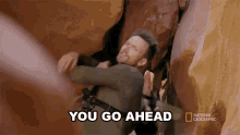 You Go Ahead Joel Mchale In A Slot Canyon GIF - You Go Ahead Joel Mchale In A Slot Canyon Joel Mchale GIFs