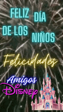 a poster that says feliz dia de los ninos