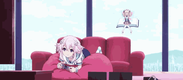 PS4 GIF Animation Pink Anime Girls Play Too 2015 Games of the Year
