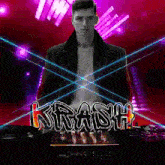 a picture of a man behind a dj mixer with the name kirash