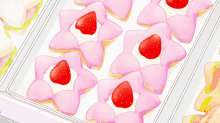 Strawberry Donuts GIF - Strawberry Donuts Yummy Desserts GIFs