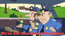 Johnny Test Cops GIF - Johnny Test Cops Weve Got Ourselves A Drag Race GIFs