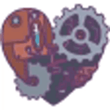 heart steampunk love gears