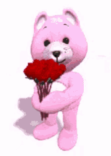 Roses Bear GIF