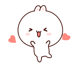 Bunny Happy Sticker - Bunny Happy Hearts Stickers