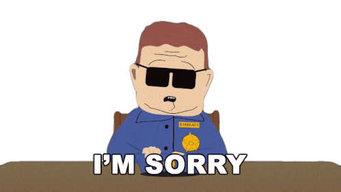 Im Sorry Officer Barbrady Sticker - Im Sorry Officer Barbrady South Park Stickers