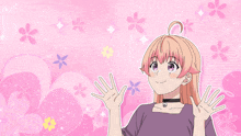 a cartoon of kanshi and nico with a cloud and sun