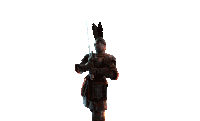a knight with a crown on his head is holding a large sword