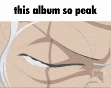 a picture of a man with glasses and the words " this album so peak "