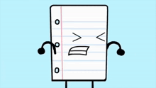 a cartoon character is standing next to a wooden boat with a piece of paper on it .