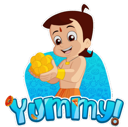 Yummy Chhota Bheem Sticker - Yummy Chhota Bheem Delicious Stickers
